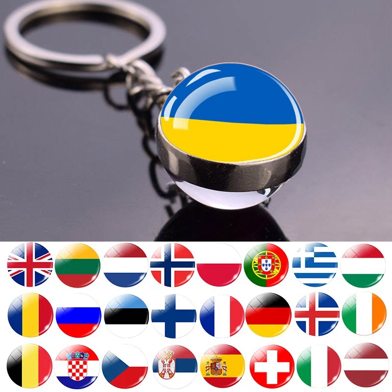 Table Tennis France - Europa países bandeira bola de vidro