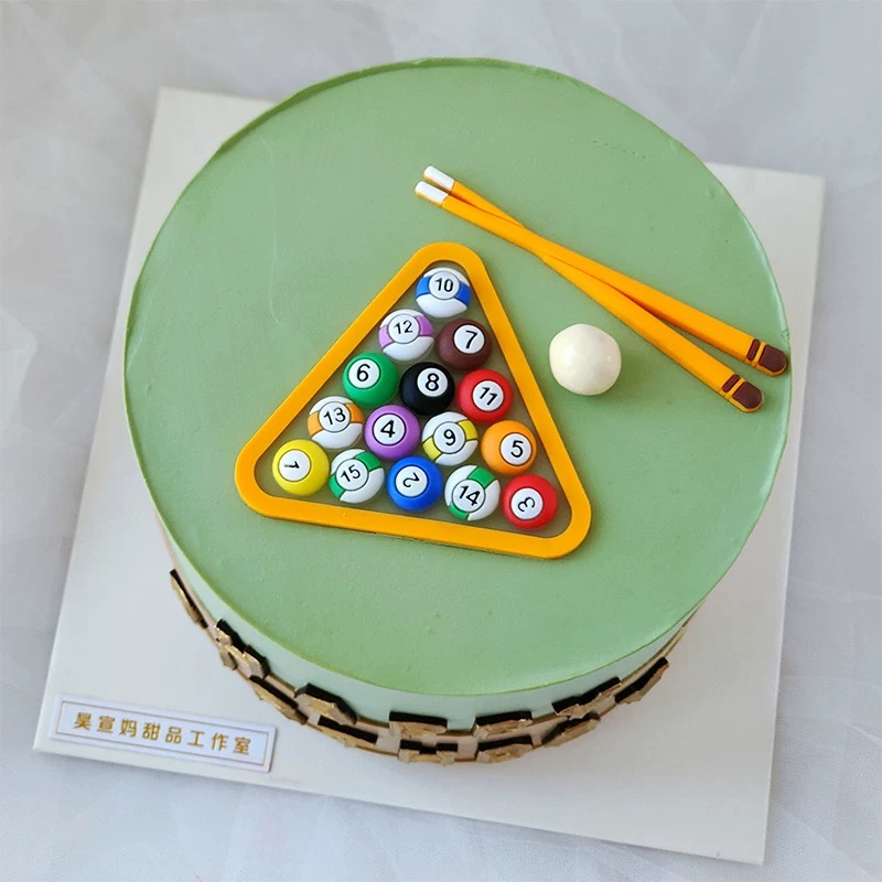 Table Tennis Games - Decoração de bolo de bilhar, feliz