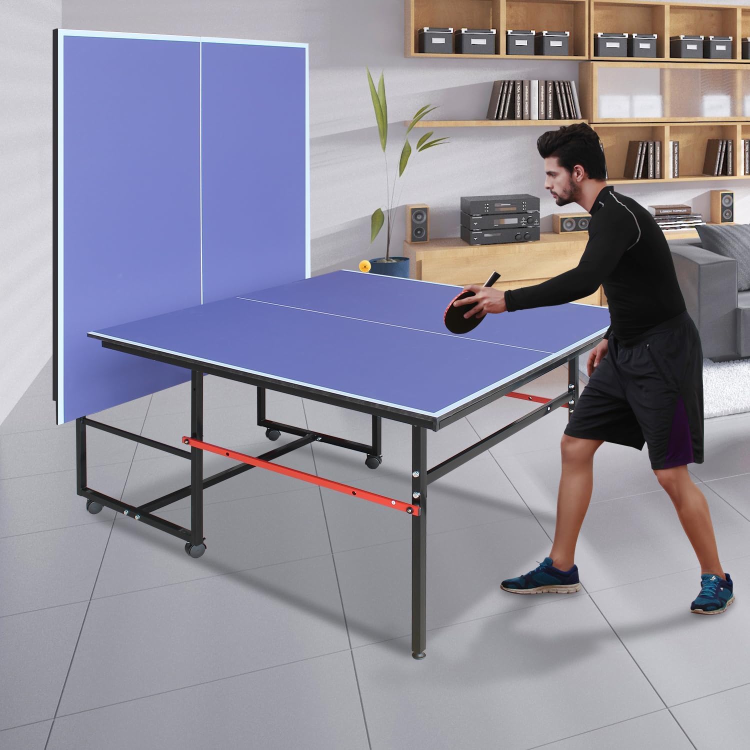 Mesa de pingue-pongue portátil - Table Tennis Single avaliação e preço