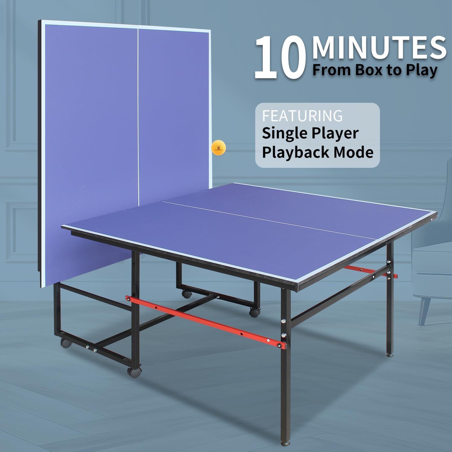 Mesa de pingue-pongue portátil - Table Tennis Single avaliação e preço