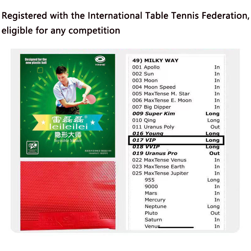 Yinha espinhas longas boi têni - Table Tennis Single avaliação e preço